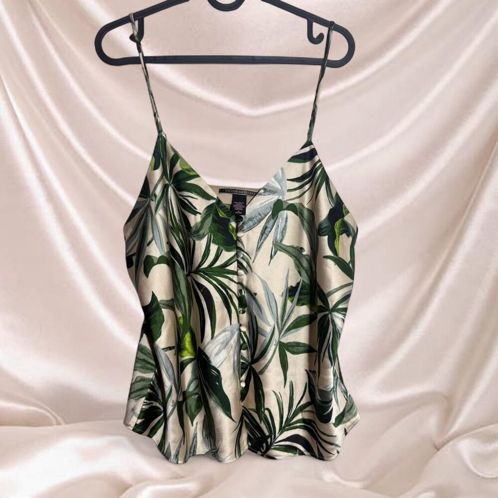 Victoria's Secret Tropical Palm Leaf Print Cami top size M - Picture 2 of 7